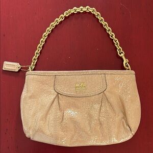 Coach Gold Shoulder Bag with Chain Strap